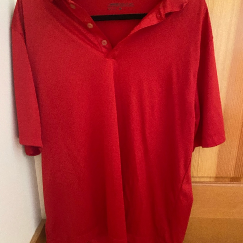 Nike red golf shirt